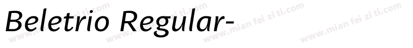 Beletrio Regular字体转换